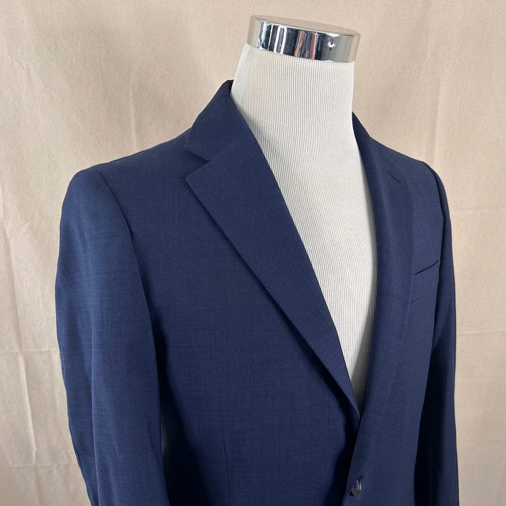 Tommy Hilfiger 38R Sport Coat Wool Blend Blue Two Button Lined Double Vented